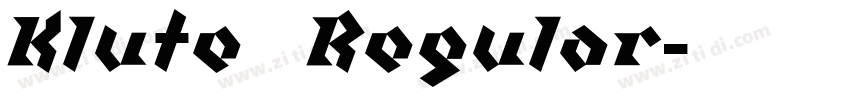 Klute Regular字体转换